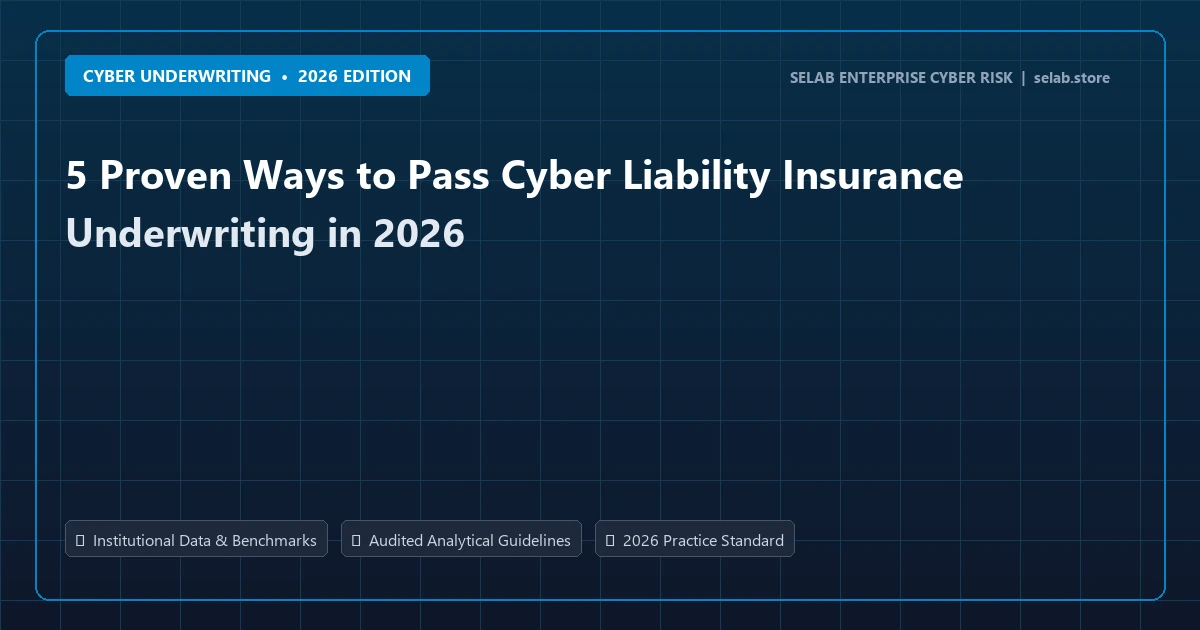 5 Proven Ways to Pass Cyber Liability Insurance Underwriting in 2026