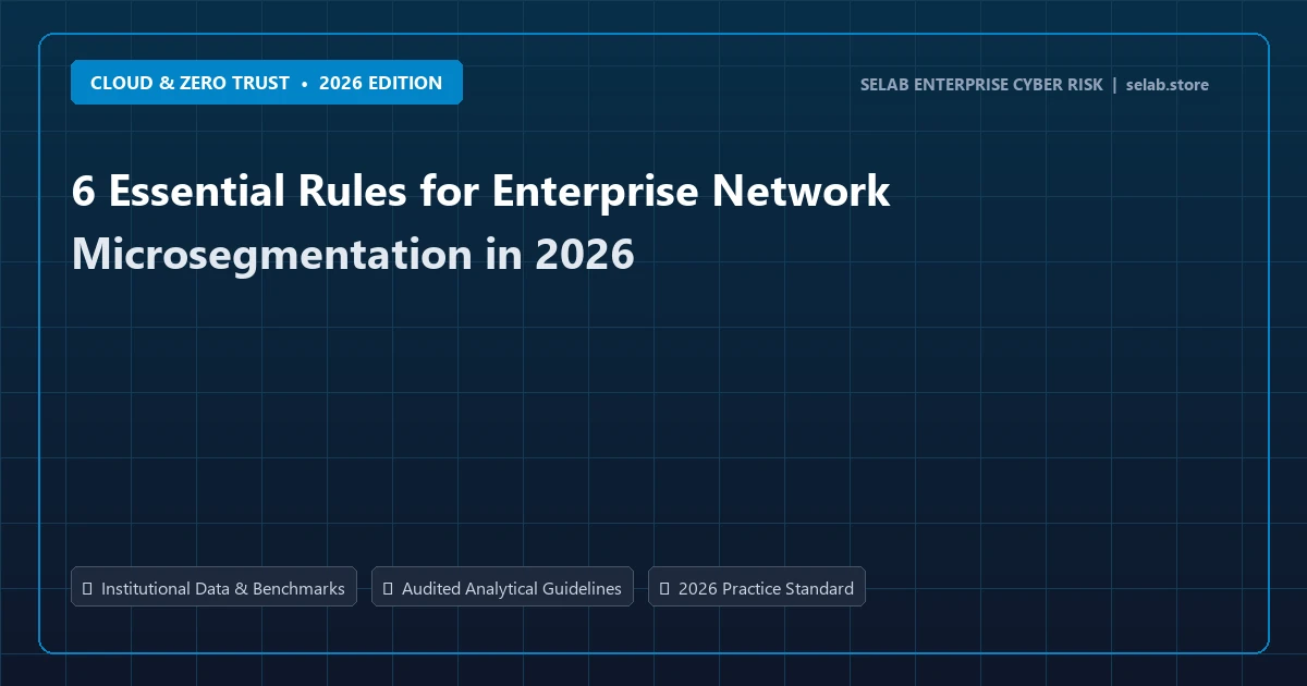 6 Essential Rules for Enterprise Network Microsegmentation in 2026