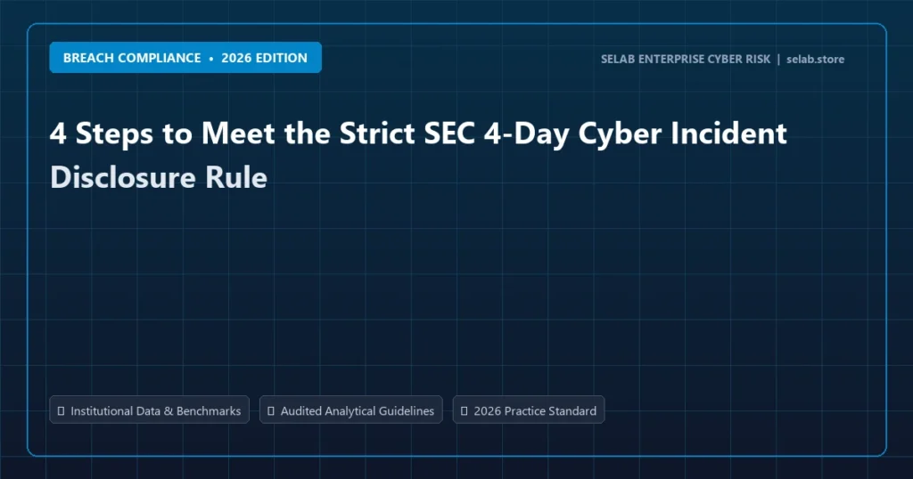 4 Steps to Meet the Strict SEC 4-Day Cyber Incident Disclosure Rule - Breach Compliance analysis and strategic guide